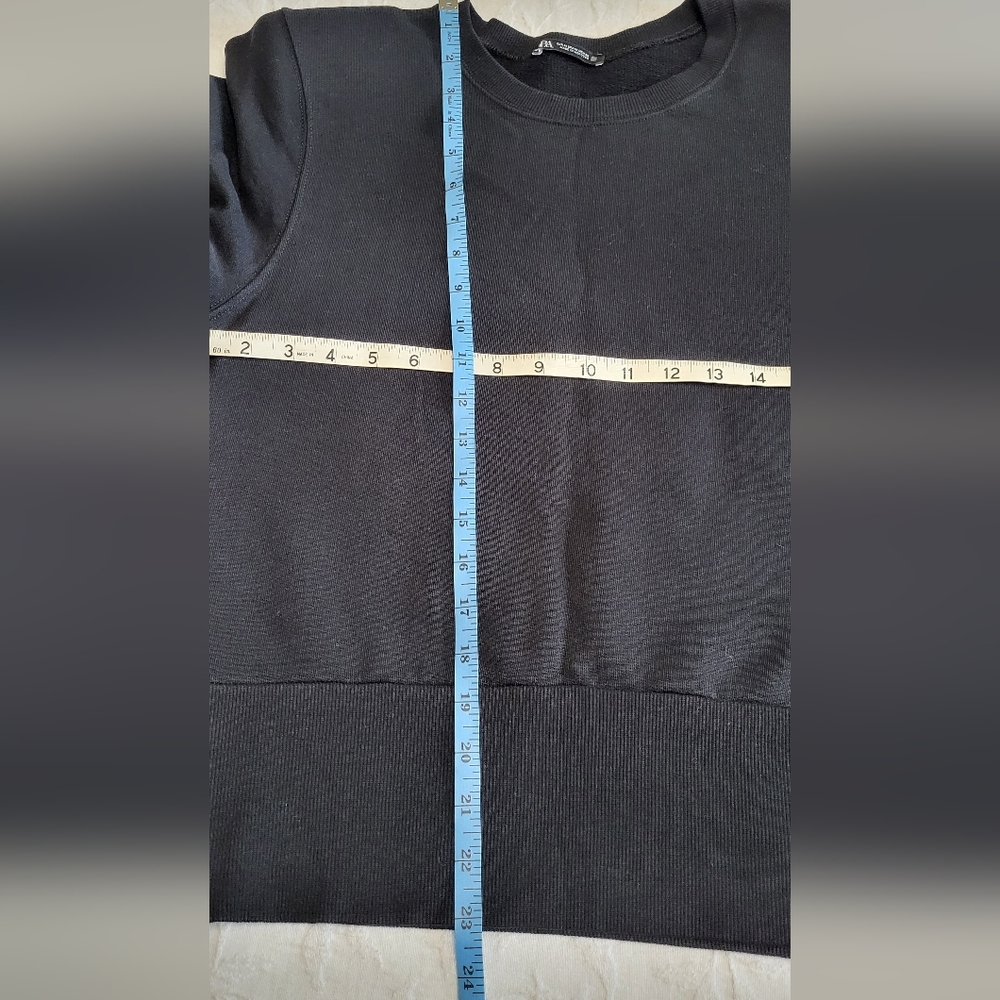 Zara Black Women's Shoulder Pad Sweatshirt - Picture 4 of 8